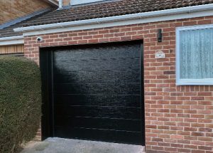 black sectional garage door mansfield