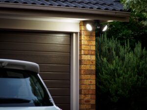 garage door security light